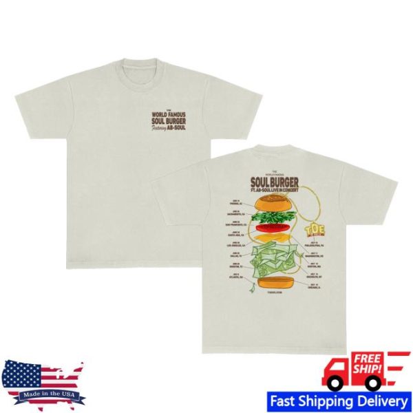Txdxe Top Dawg Entertainment Merch Store Shop Soul Burger Tour Tee Off-White