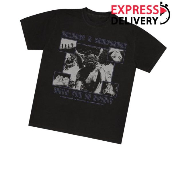 Balance And Comp Band Merch Angel Black T-Shirt