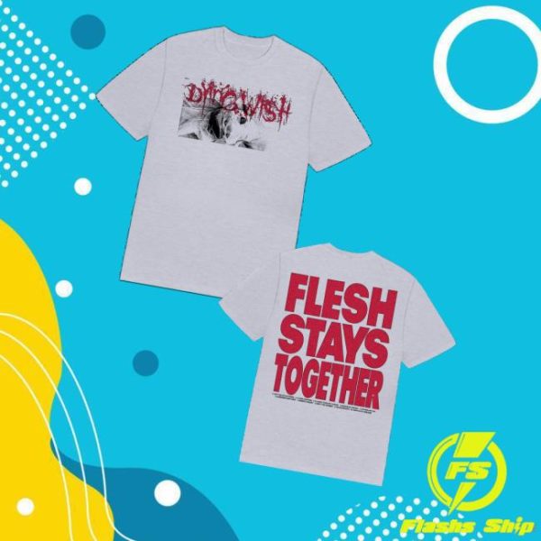 Dying Wish Merch Flesh Stays Together Heather Grey Tee