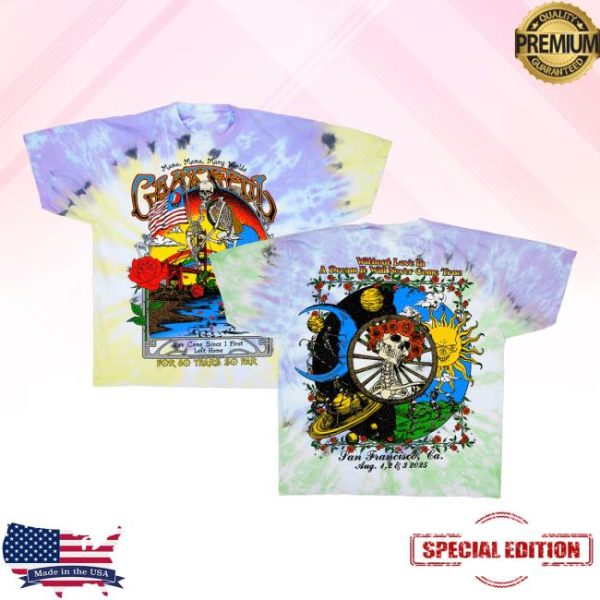 Online Ceramics Merch Store Shop Grateful For 60 Years Tie Dye Tee