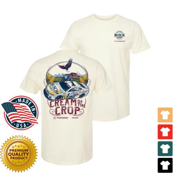 Trackhouse Store Merch Ross Chastain #1 Busch Light Cream Of The Crop T-Shirt