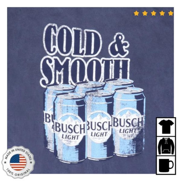 Shopbeergear Store Merch Busch Light Cold & Smooth T-Shirt