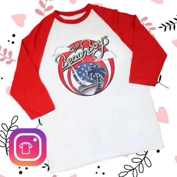 The Beach Boys Merch Store Shop Surfin’ Usa Flag Raglan