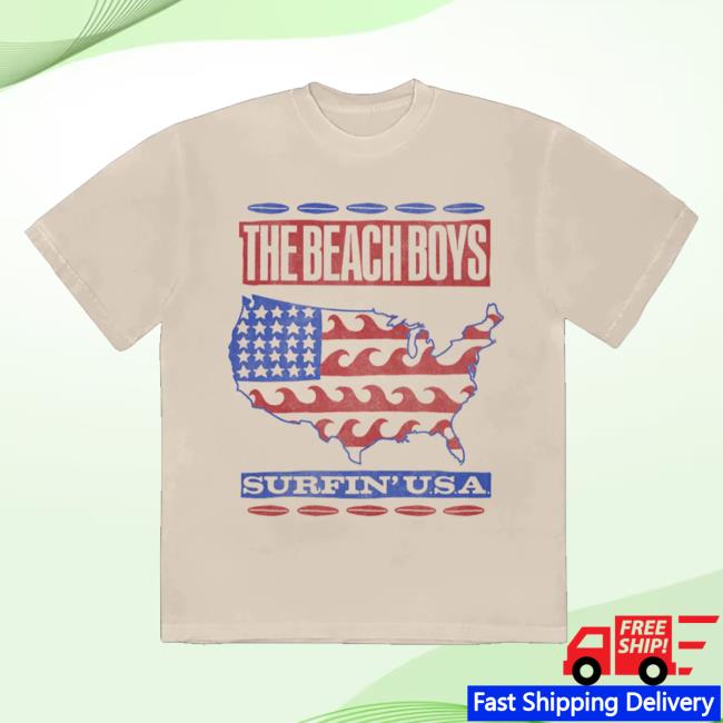The Beach Boys Merch Store Shop Surfin' Usa Flag T-Shirt - Newest Fashion Trends
