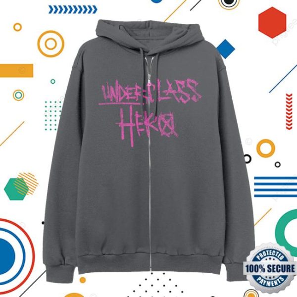 Sum41 Merch Store Shop Underclass Hero Anniversary Tracklist Zip Hoodie
