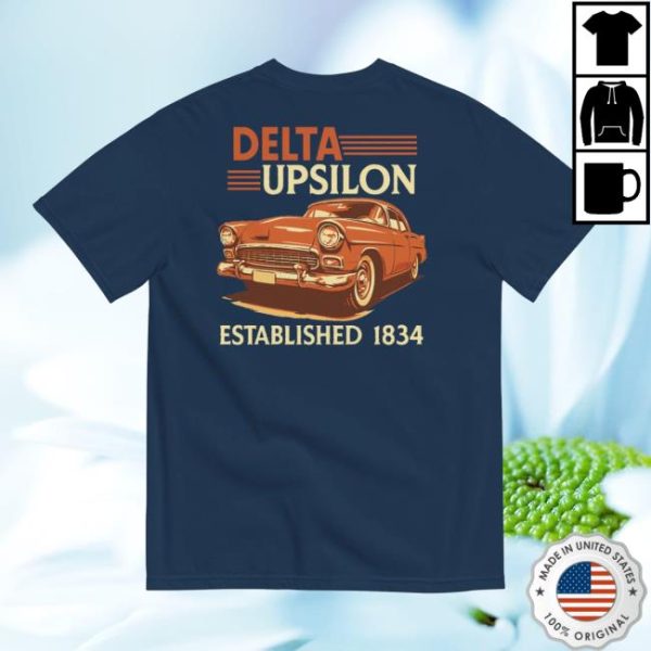 The Official Store Of Delta Upsilon Merch Store Shop Du Vintage Cars T-Shirt