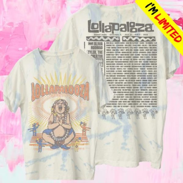 Lollapalooza Store Merch Buddha Lineup Tie-Dye Tee