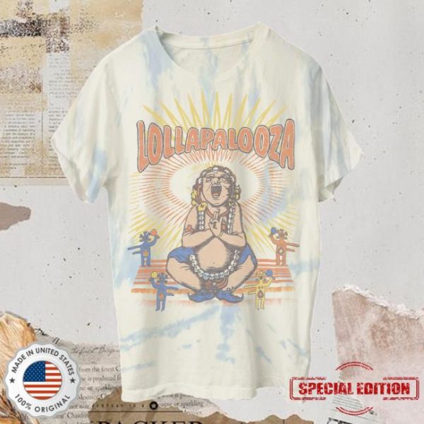 Lollapalooza Store Merch Buddha Lineup Tie-Dye Tee