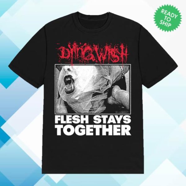 Dying Wish Merch Store Shop Flesh Stays Together Black Tee