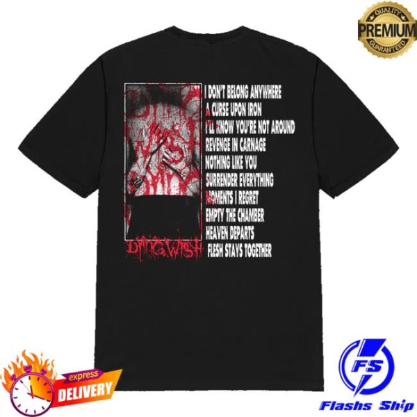 Dying Wish Merch Store Shop Flesh Stays Together Black Tee