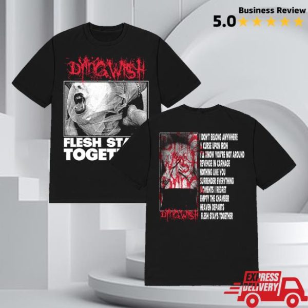 Dying Wish Merch Store Shop Flesh Stays Together Black Tee
