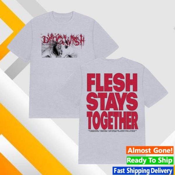 Dying Wish Merch Store Shop Flesh Stays Together Heather Grey Tee – La Apparel