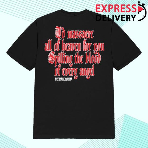 Dying Wish Merch Store Shop Knife Black Tee – La Apparel