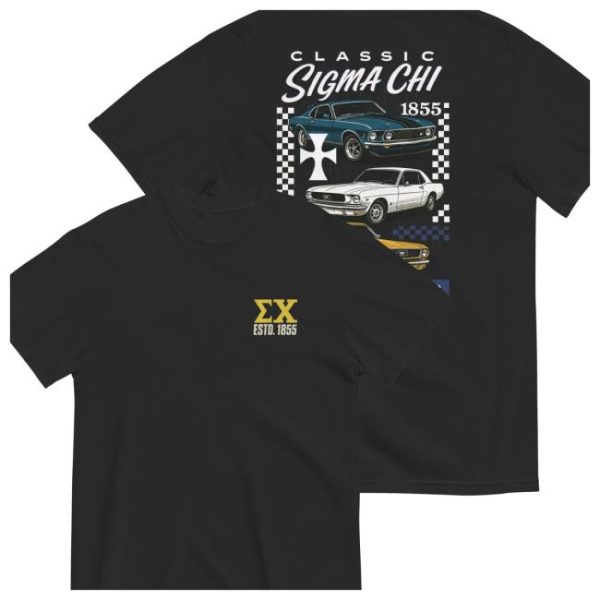 Sigma Chi Store Merch Sigma Chi Vintage Cars T-Shirt
