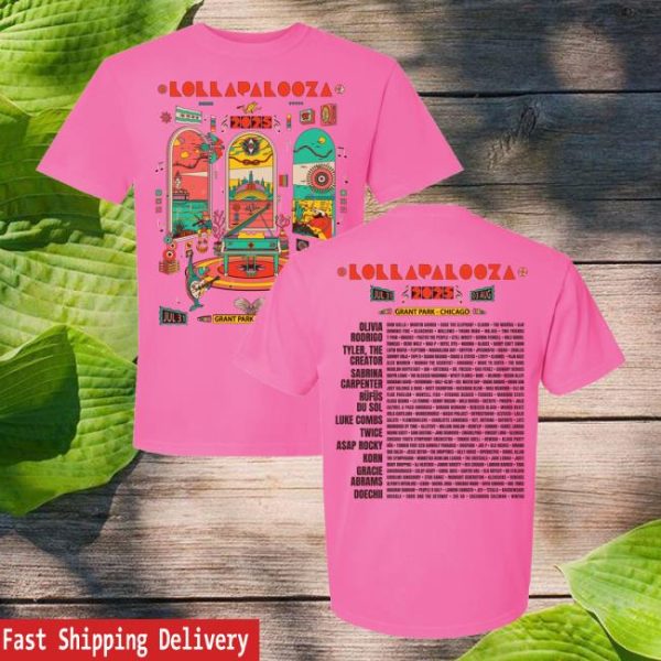 Lollapalooza Merch Store Shop 2025 Poster Lineup Tee