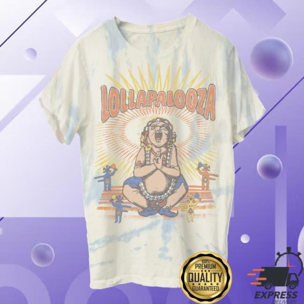 Lollapalooza Merch Store Shop Buddha Lineup Tie-Dye Tee