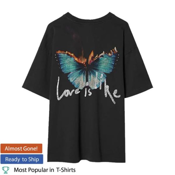 Maroon5 Shop Store Merch Love Is Like Flaming Butterfly Tee