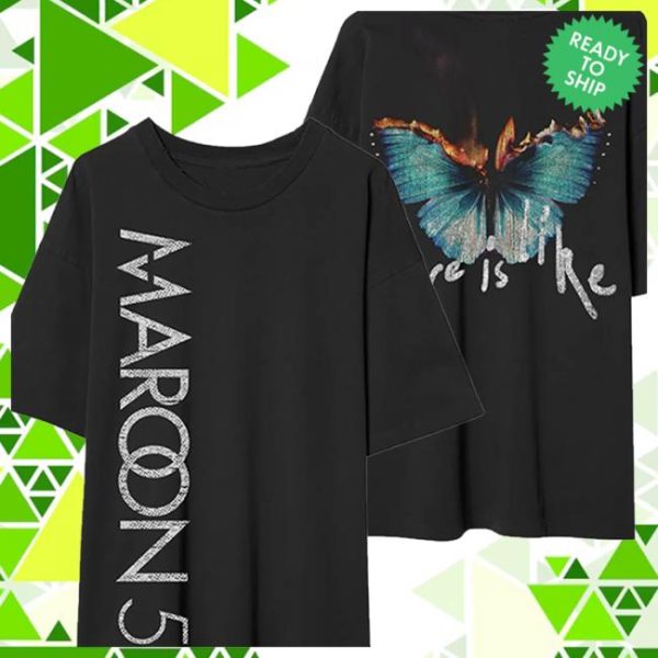 Maroon5 Shop Store Merch Love Is Like Flaming Butterfly Tee