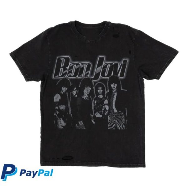 Bon Jovi Store Merch Bon Jovi Distressed T-Shirt