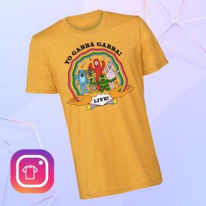 Yo Gabba Gabba Store Merch Under The Rainbow Ygg Live Adult Tee