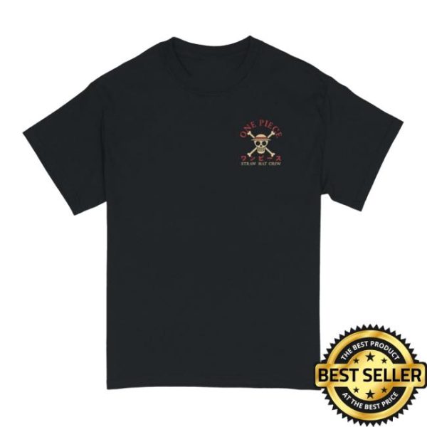 Superherostuff Store Merch One Piece Straw Hat Crew Icons Front Back Print T-Shirt