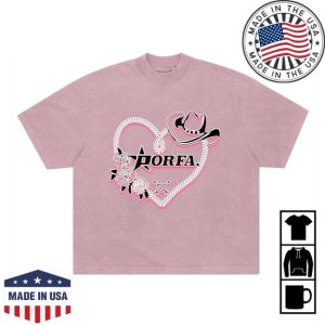Porfa Por Favor Merch Store Shop Love Lasso Tee – Light Pink