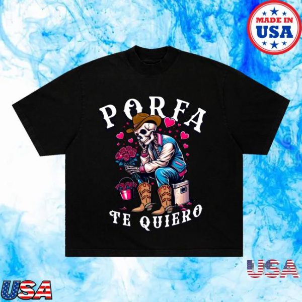 Porfa Por Favor Merch Store Shop Te Quiero Mucho Tee Black