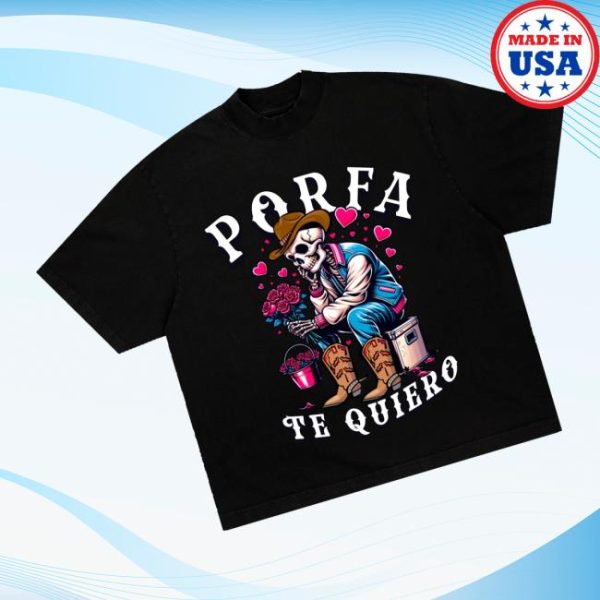 Porfa Por Favor Merch Store Shop Te Quiero Mucho Tee Black