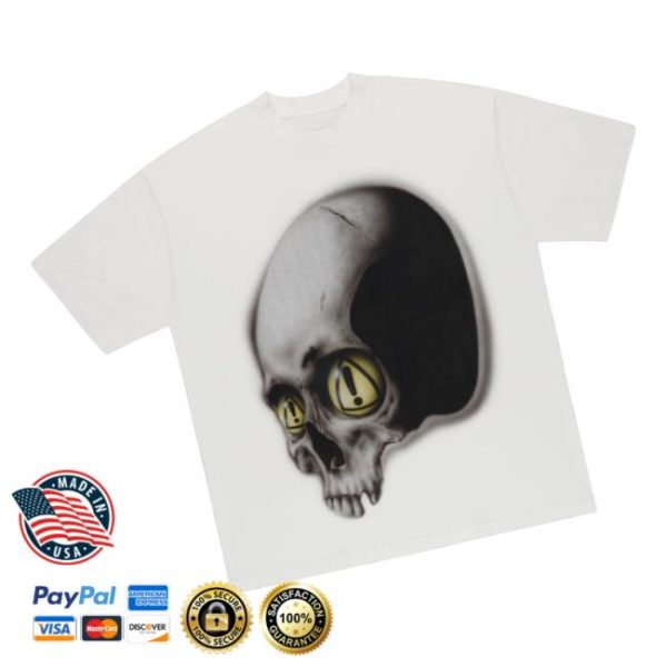 Yeat Official Merch Store Shop Dangerous Summer Skull Tee Vintage White