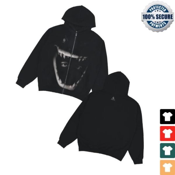 Yeatofficial Merch Dangerous Summer Jaws Zip Hoodie