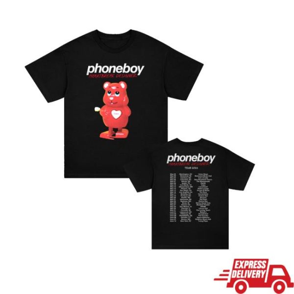 Phoneboy Merch Heartbreak Designer 2025 Tour T-Shirt