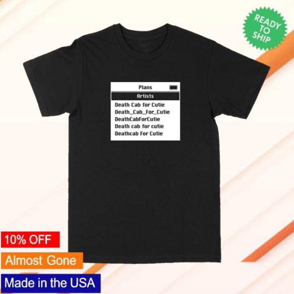 Death Cab For Cutie Merch Dcfc Screen T-Shirt