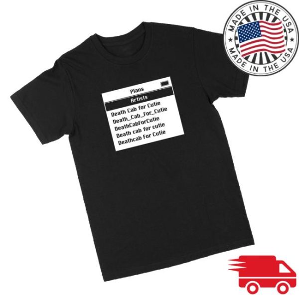 Death Cab For Cutie Merch Dcfc Screen T-Shirt