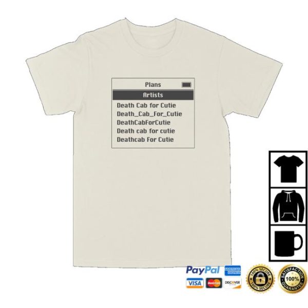 Death Cab For Cutie Merch Dcfc Screen T-Shirts