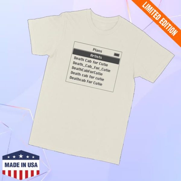 Death Cab For Cutie Merch Dcfc Screen T-Shirts