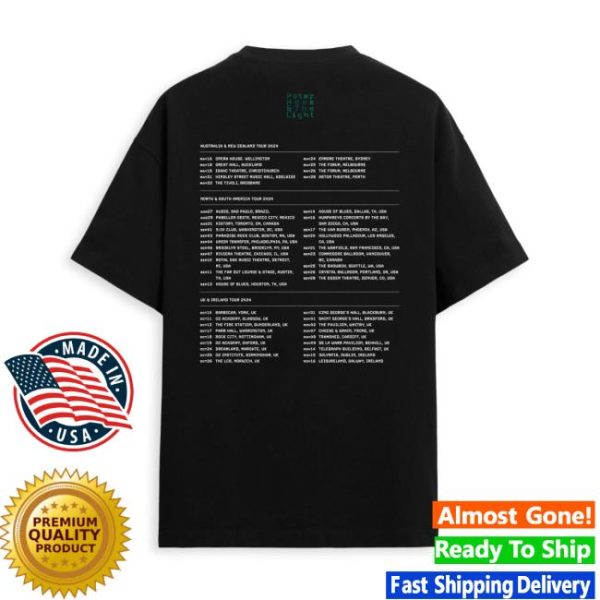 Kt8 Merch Store Merch Shop Signed – Peter Hook & The Light – 2024 Tour Black Tee