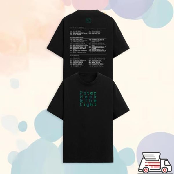 Kt8 Merch Store Merch Shop Signed – Peter Hook & The Light – 2024 Tour Black Tee