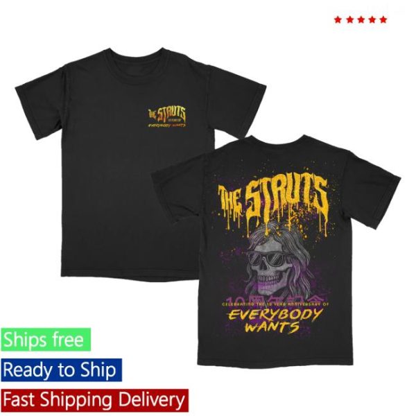 The Struts Merch Store Shop 10 Years Of Everybody Wants Tee