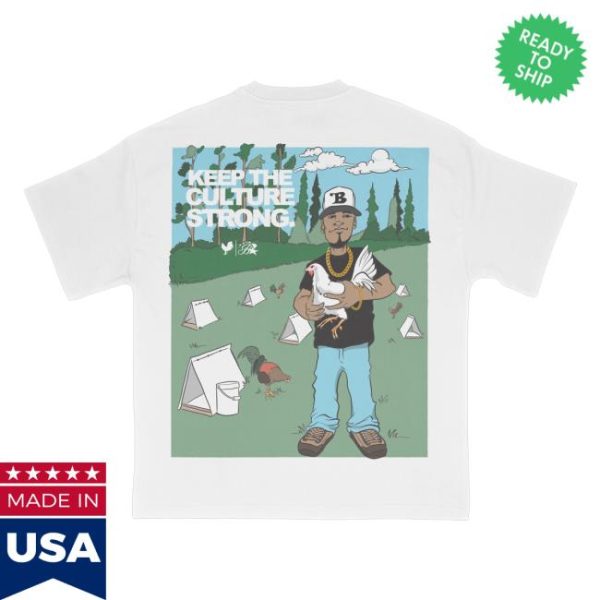 Budzandbaddiez Merch Store Shop Keep The Culture Strong White Tee
