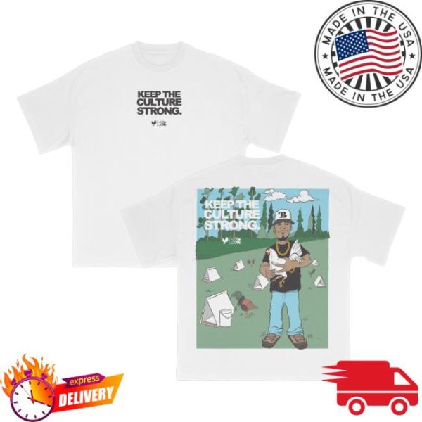 Budzandbaddiez Merch Store Shop Keep The Culture Strong White Tee