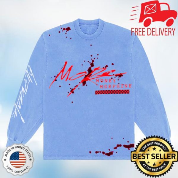 The Audacity World Merch Store Shop Blue Mineral Wash Long Sleeve Blue Puff Ink