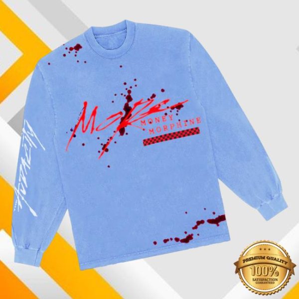The Audacity World Merch Store Shop Blue Mineral Wash Long Sleeve Blue Puff Ink