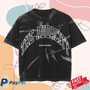The Audacity World Merch Store Shop Loose Fitting Reverse Tie Dye Tee White Puff Ink