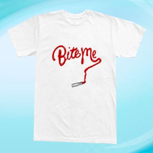 Renee Rapp Store Merch Bite Me Lipstick Tee