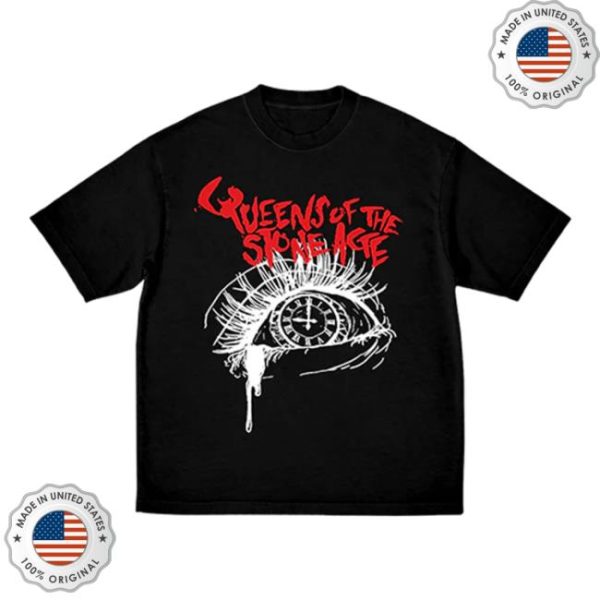 Queens Of The Stone Age Store Merch Keep Your Eyes Peeled Black T-Shirt