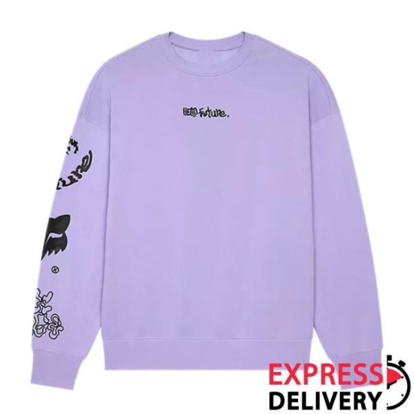 Fox Racing Store Merch Hello Future Oversized Crew Sweatshirt