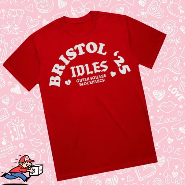Idlesband Store Merch Queen Square Block Party Flocked T-Shirt
