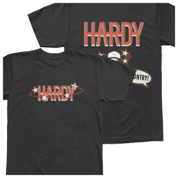 Hardy Official Store Merch Country! Country! Black T-Shirt