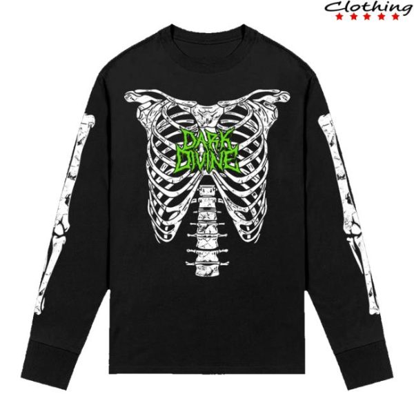 Dark Divine Store Merch Skeleton Long Sleeve