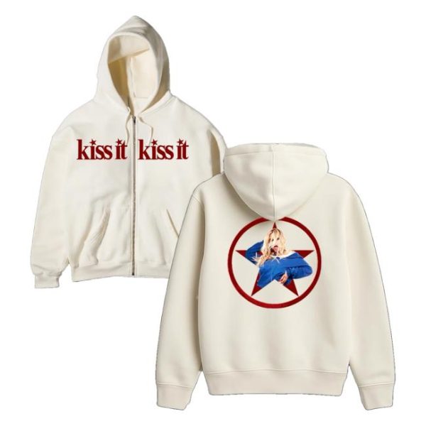 Renee Rapp Merch Store Shop Kiss It Zip Hoodie